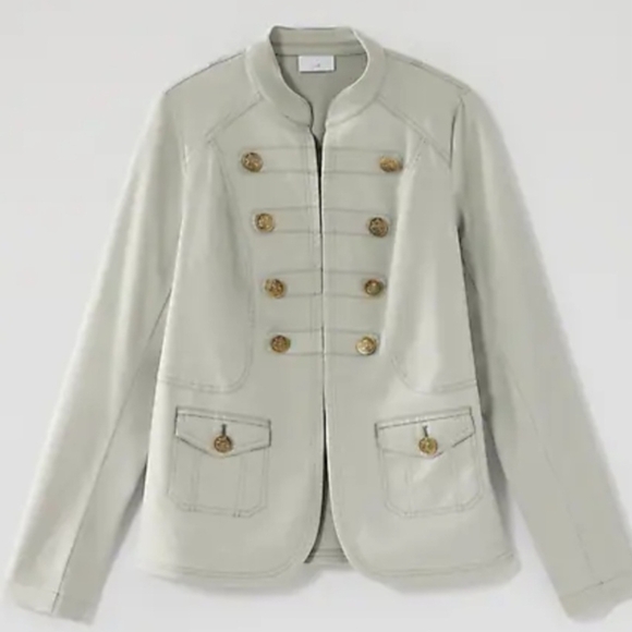 J. Jill Gray Utility Jacket with Gold Accents - Picture 9 of 9